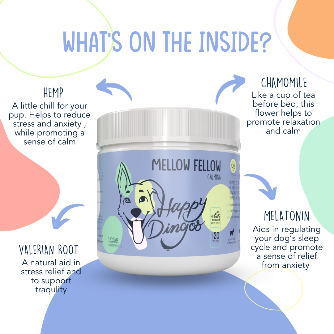Mellow Fellow - Calming Supplement for Dogs - 120 Chew