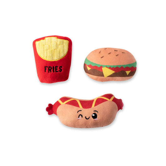 3 Piece Small Dog Toy Set - Fast Foodies