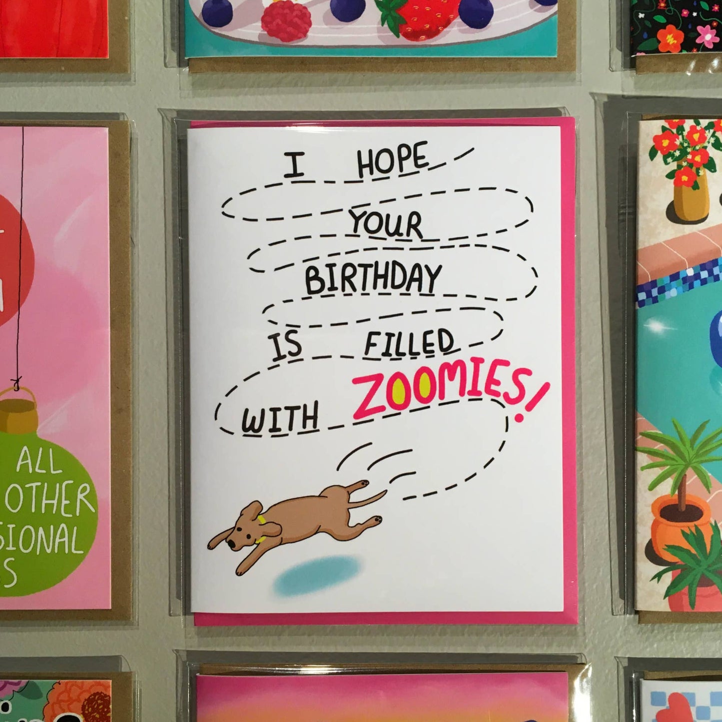 Dog Zoomies Birthday Card