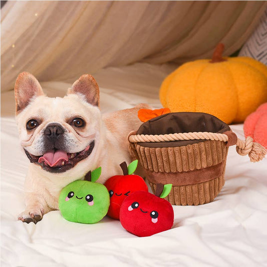 Autumn Tailz  | Apple Basket - Interactive Dog Toy