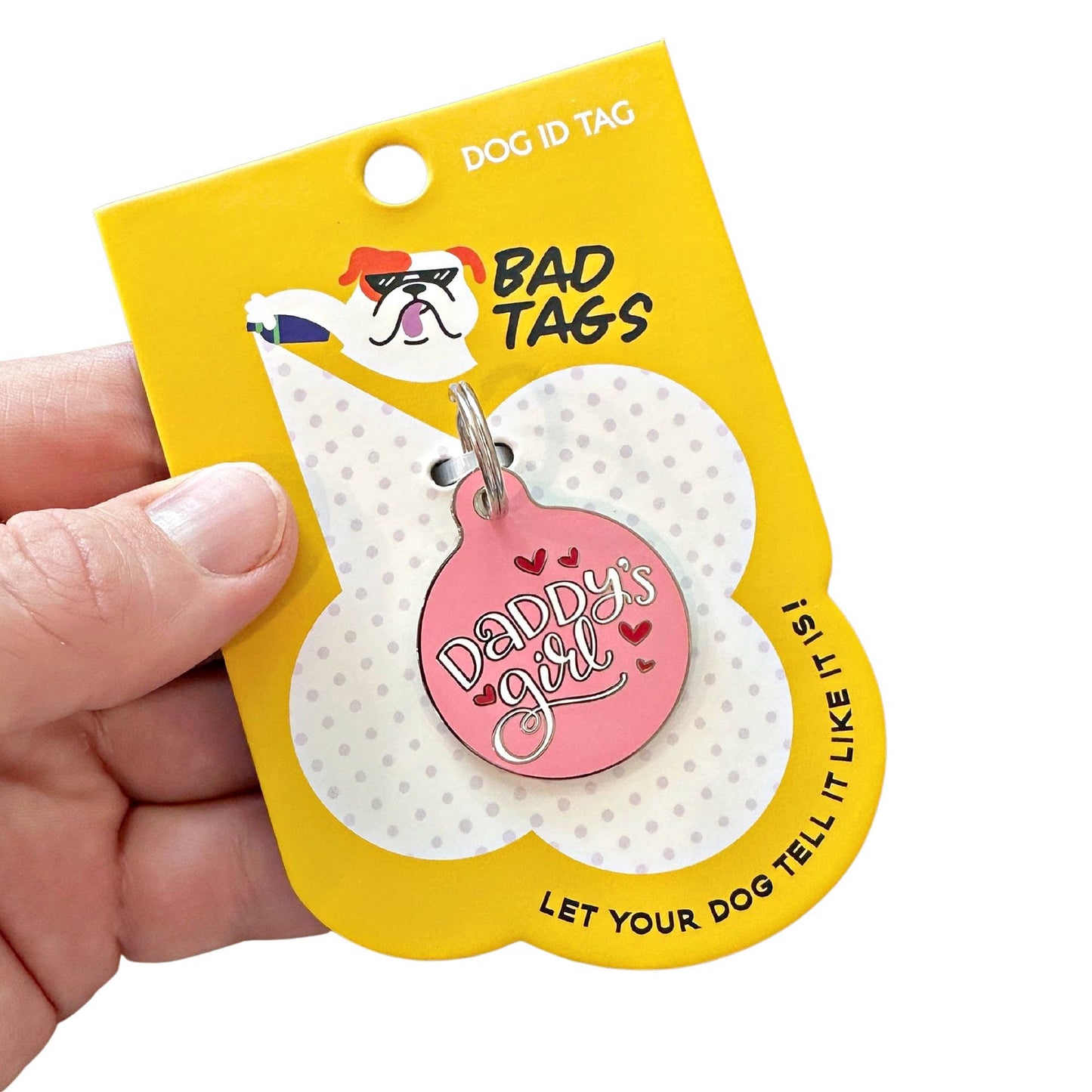 Dog ID Tag with Personalized QR Code - Daddy's Girl 💕 