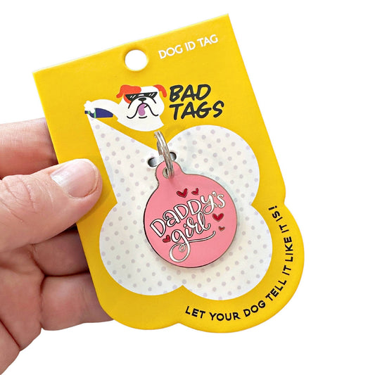 Dog ID Tag with Personalized QR Code - Daddy's Girl 💕 