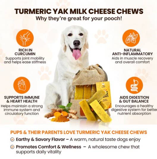 Turmeric Yak Milk Chews - Large Sized