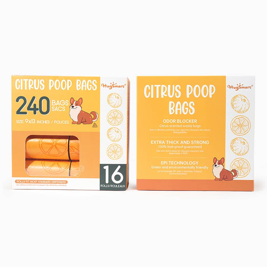 HugSmart Pet - Citrus
16 Rolls | 240 Bags