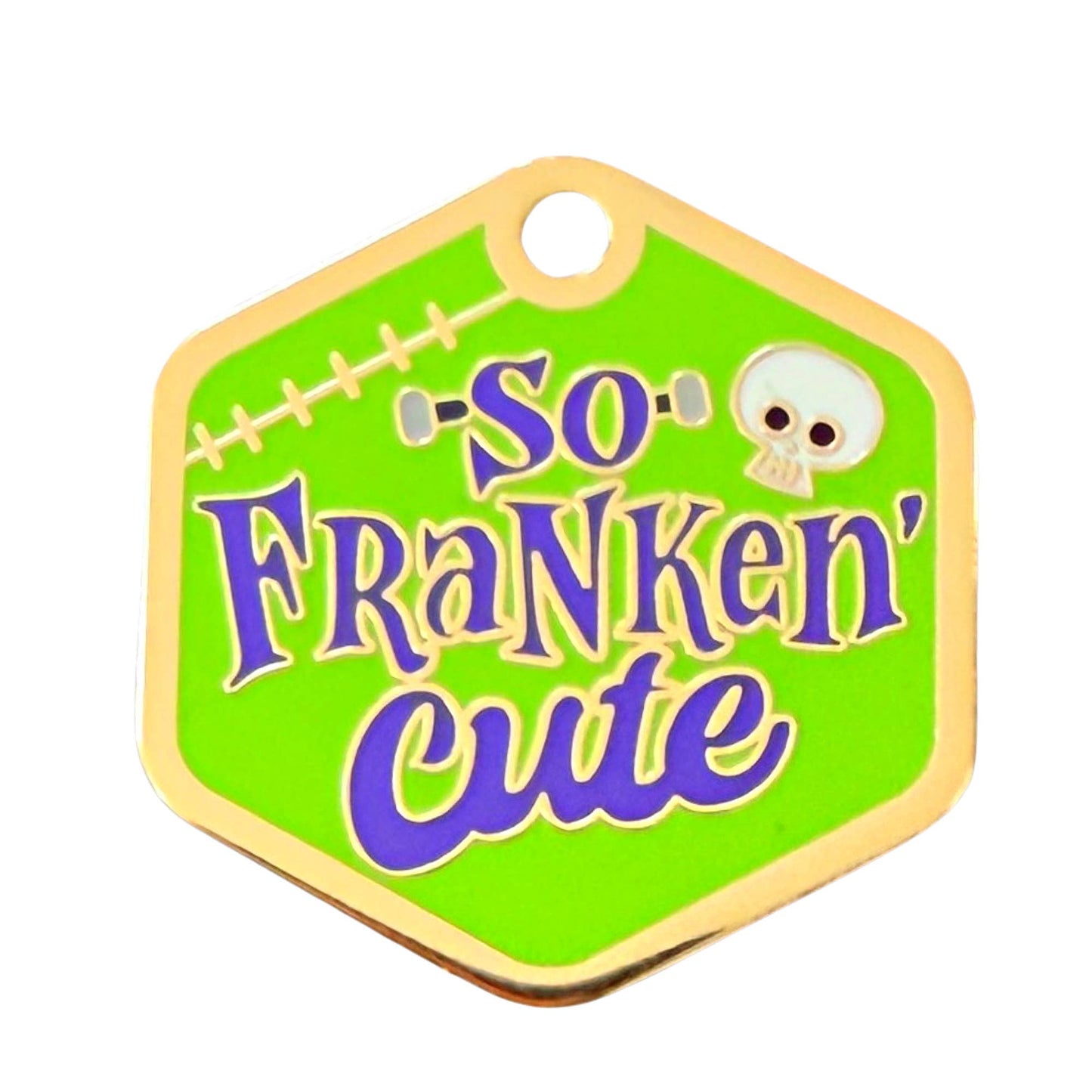 Halloween Dog Tag Charm - So Frankin' Cute 👹