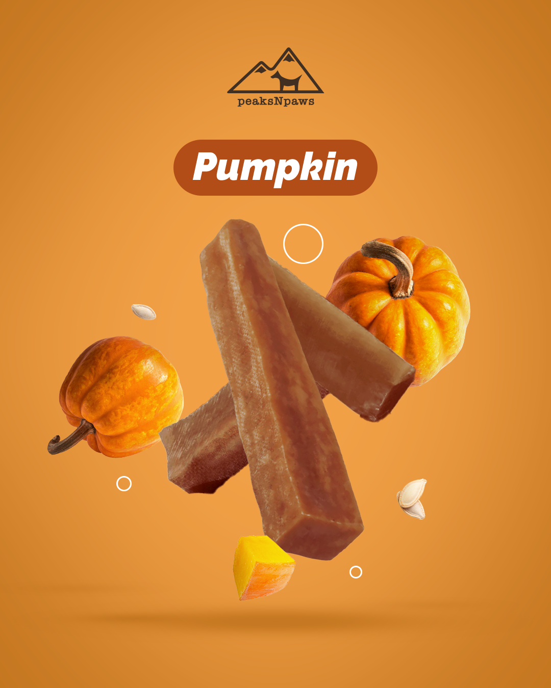 Pumpkin Yak Milk Chews - Large Sized
