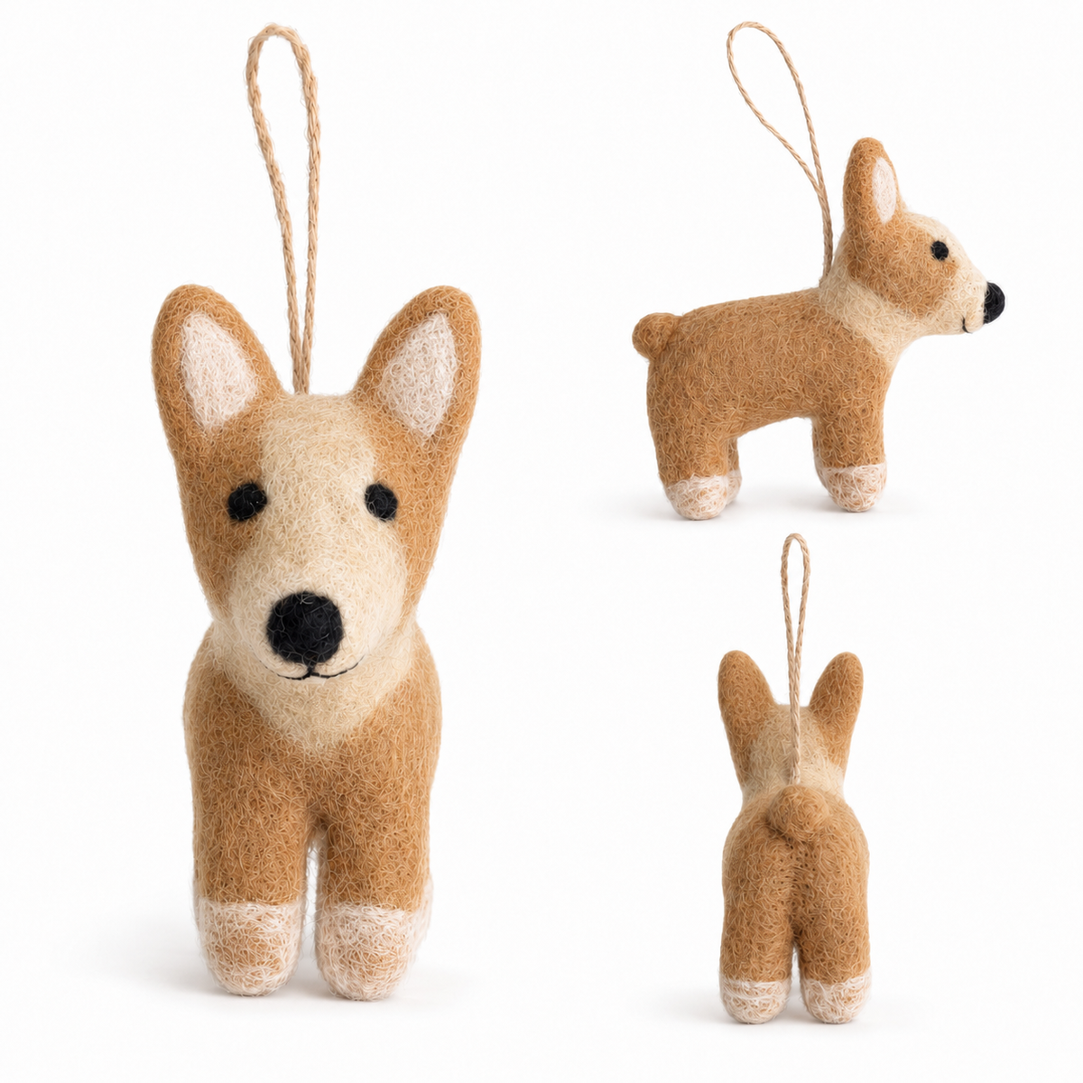 Felt Corgi Dog Ornament