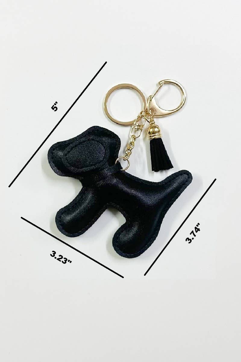 Vegan Leather Dog Bag Charm Keychain (Assorted)