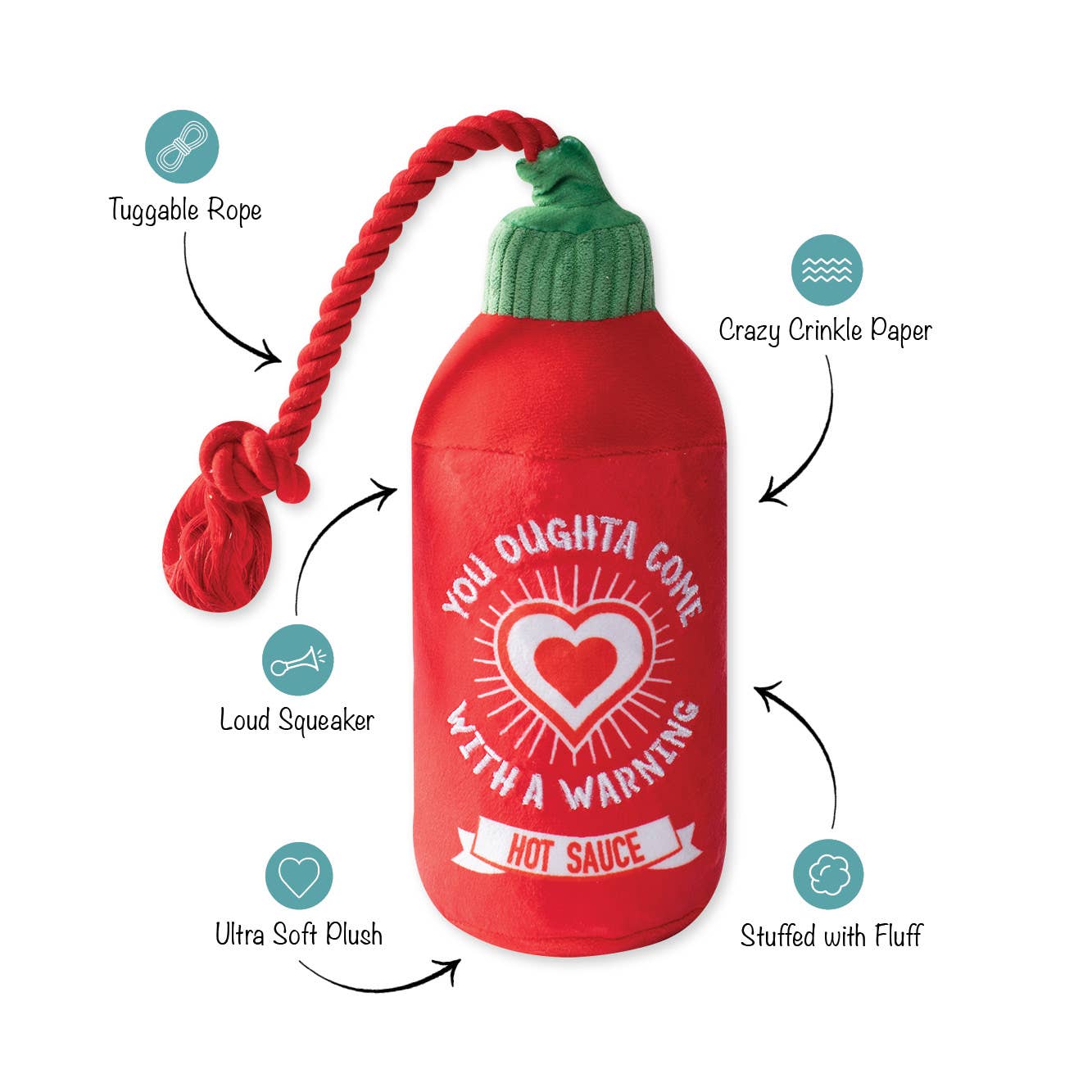 HEARTS ON FIRE Dog Toy