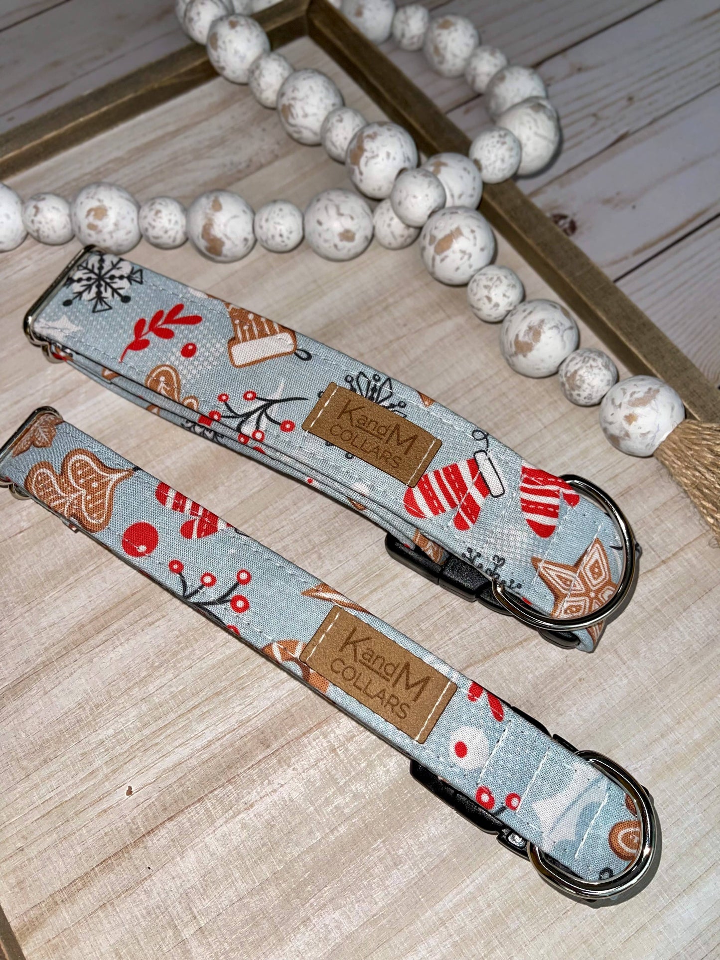 Gingerbread Dreams Dog Collar, Christmas Dog Collar