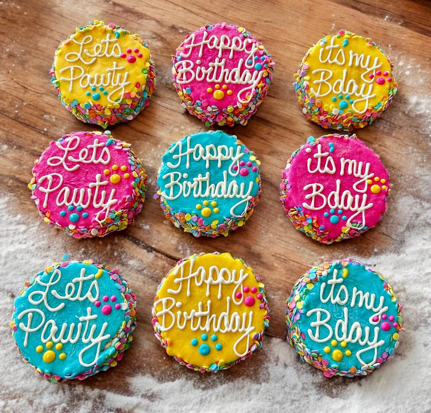 Colorful Confetti Doggie Cake Treat