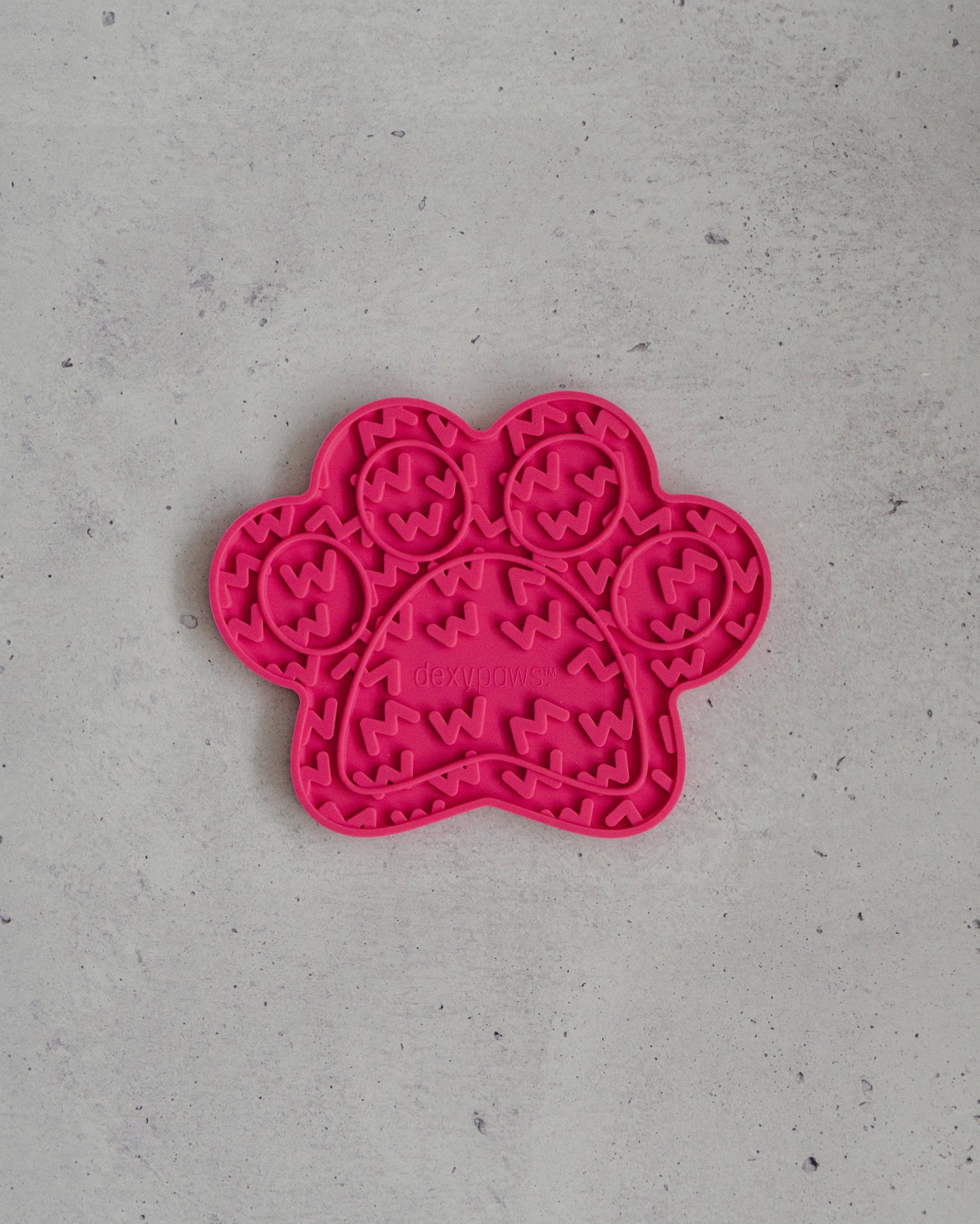 Hot Pink Paw Print Enrichment Lick Mat