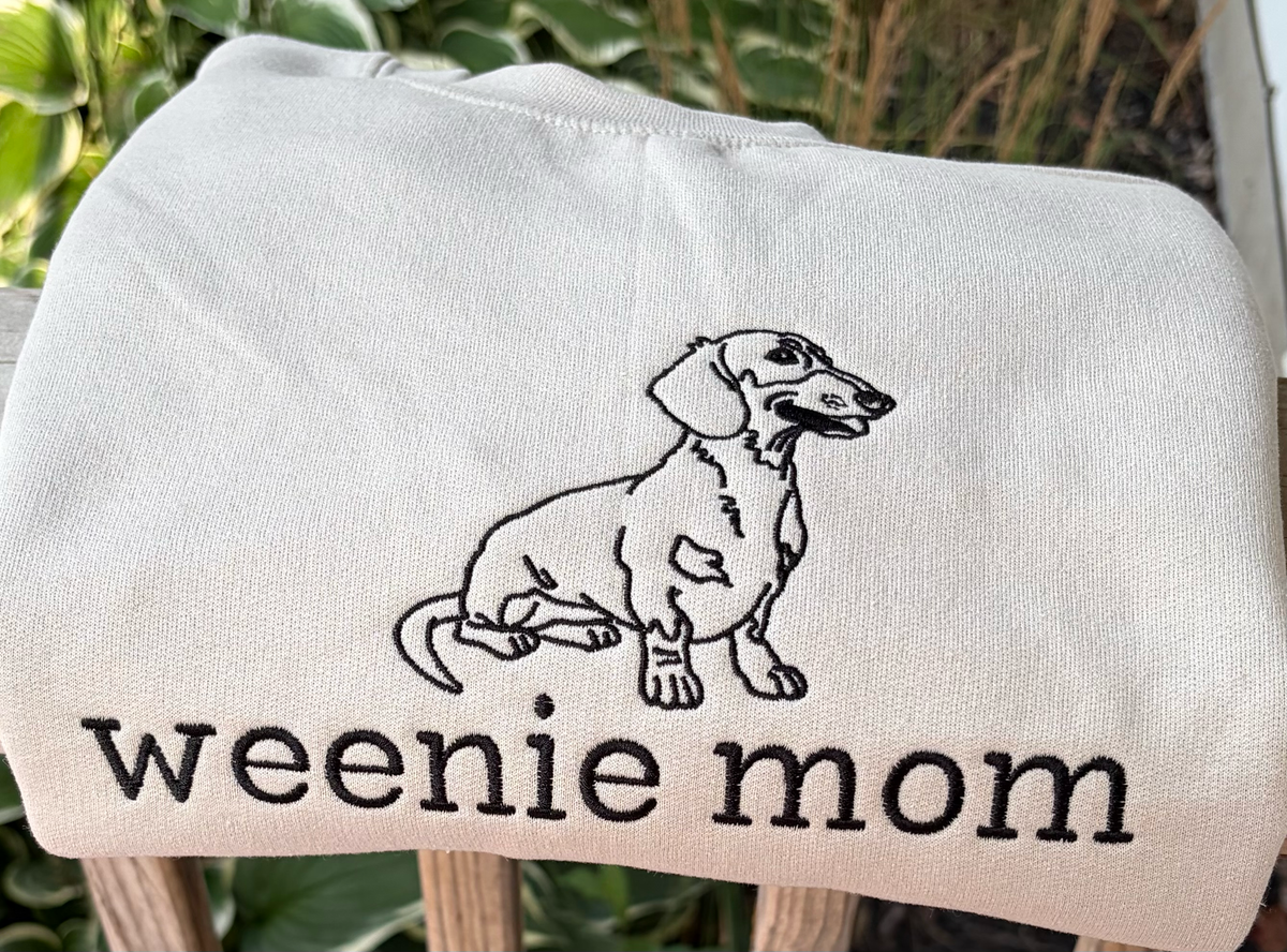 Weenie Mom Embroidered Gildan Crewneck