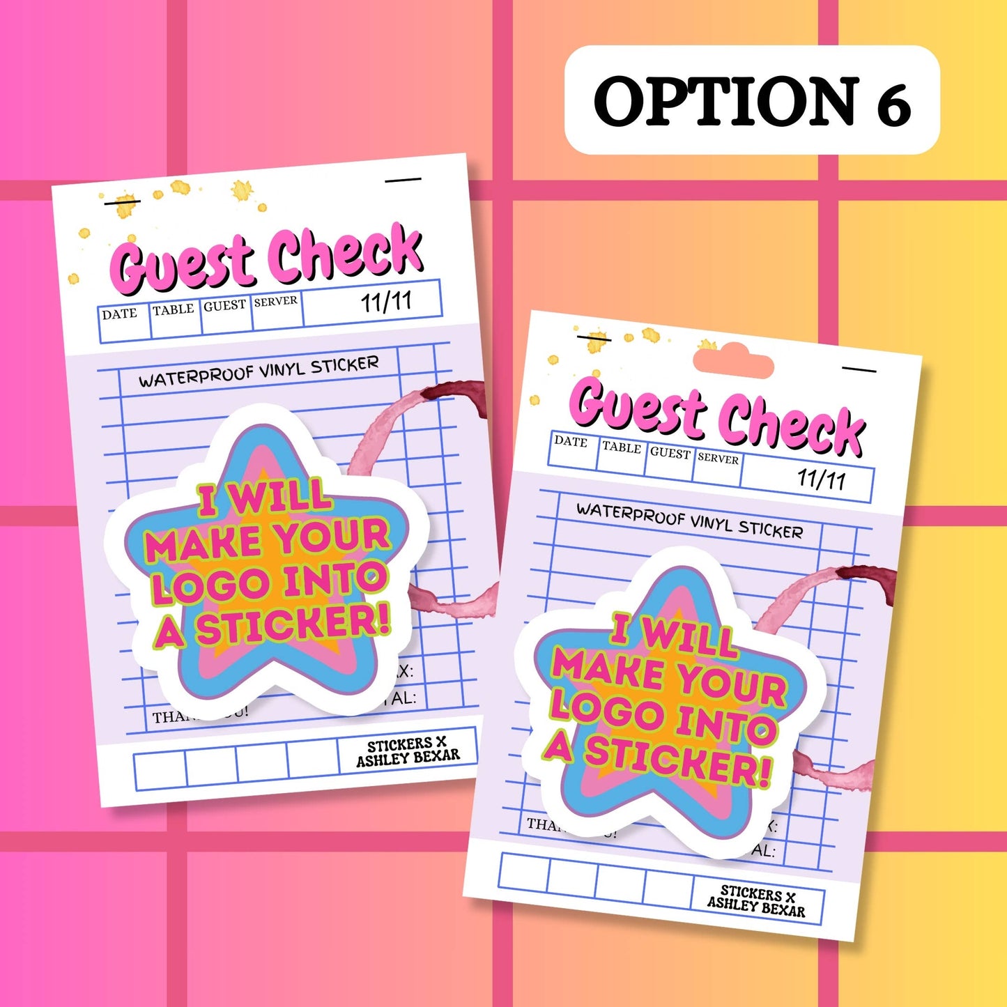 Custom Logo Waterproof Vinyl Sticker (Your Design)