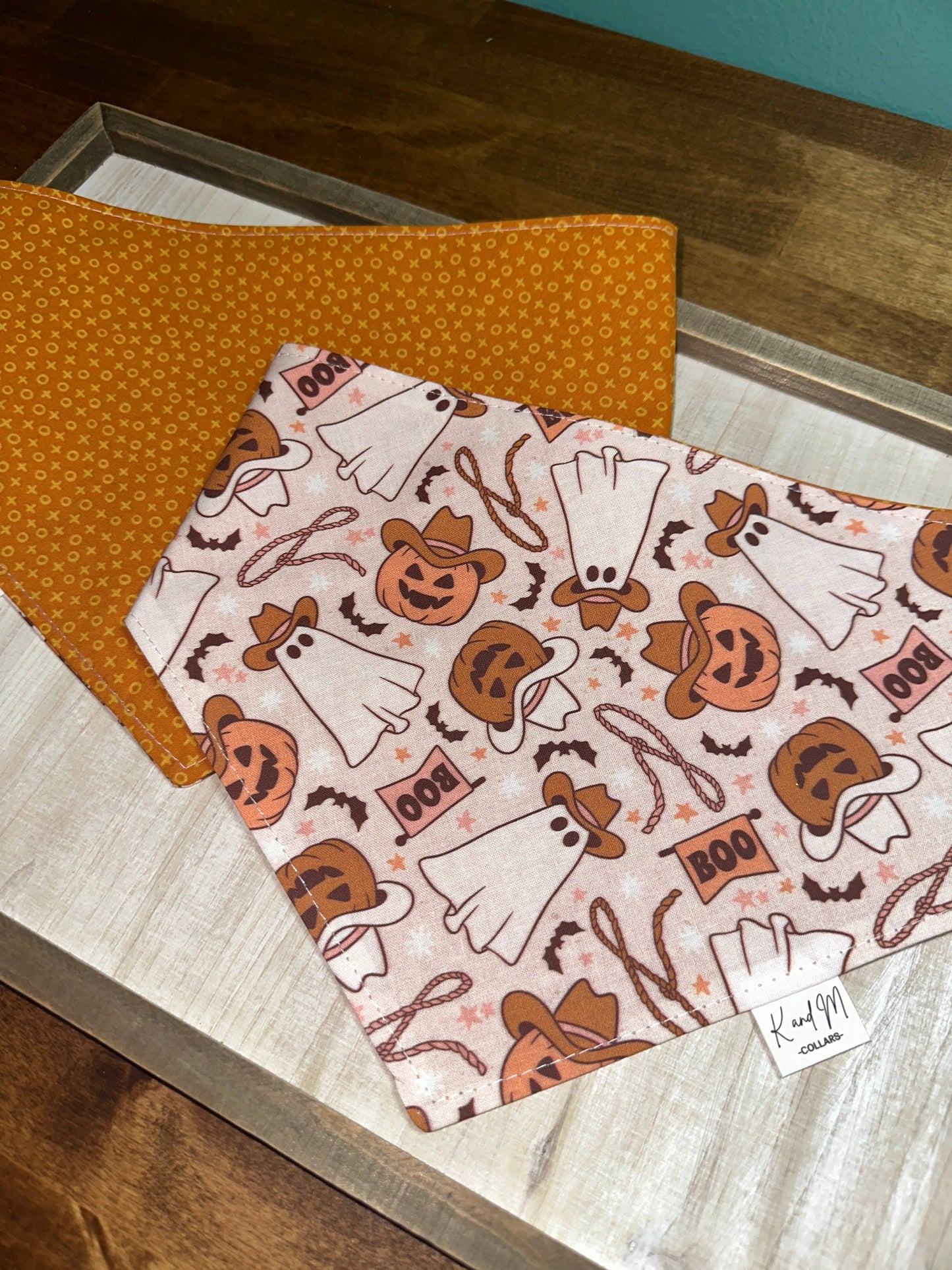 Cowboy Ghosts Reversible Dog Bandana