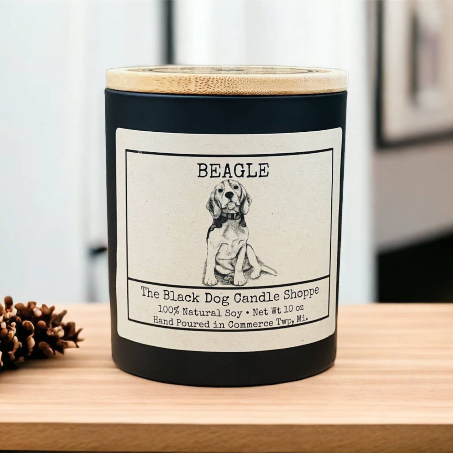 Beagle Dog Breed Themed Candle