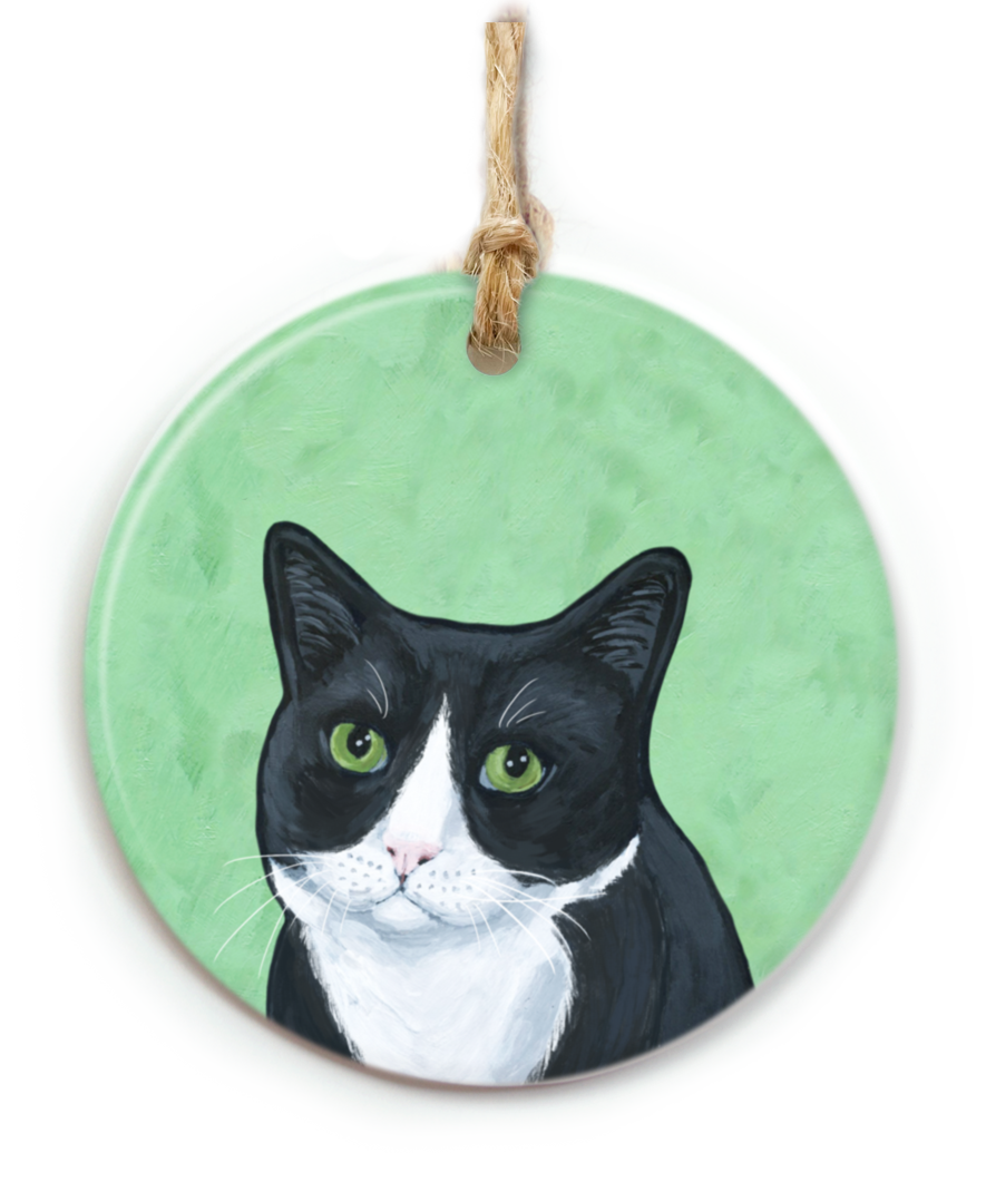 Black & White Cat Ornament