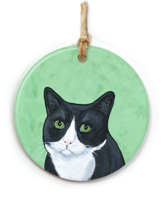 Black & White Cat Ornament