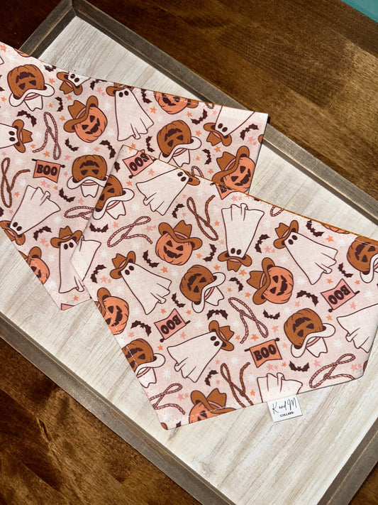 Cowboy Ghosts Reversible Dog Bandana