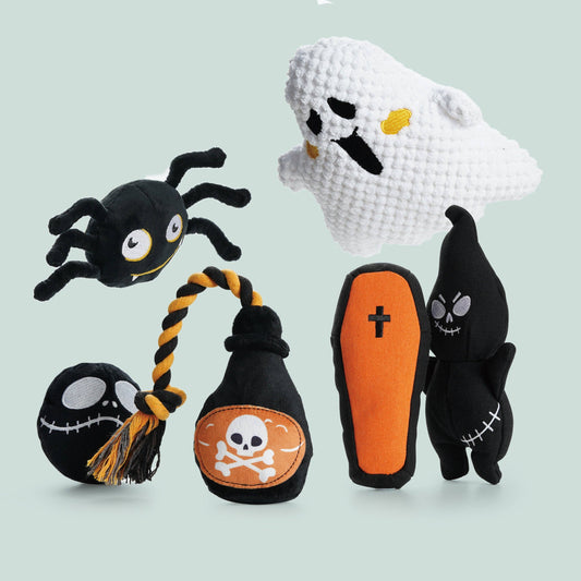 Nocciola 6 PCS Halloween Dog Squeaky Toys for Aggressive chewers