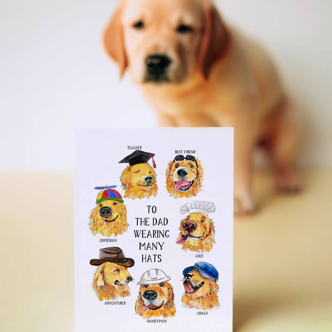 Dog Dad Hats - Funny Fathers Day Card