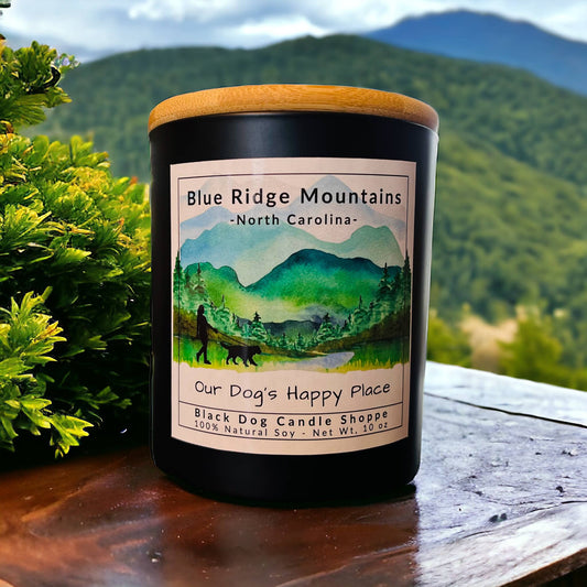 Our Dog’s Happy Place Candle  - Blue Ridge Mountains