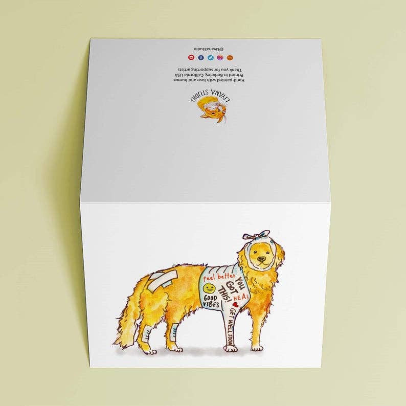 Injured Dog - Sympathy Card