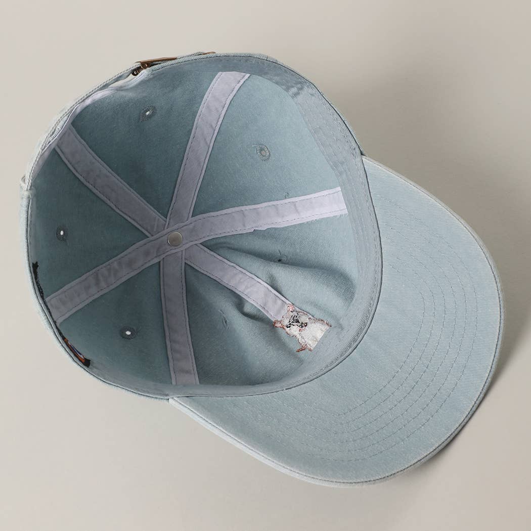 BROWN Pit Bull Embroidered Pigment Dyed Cotton Baseball Cap