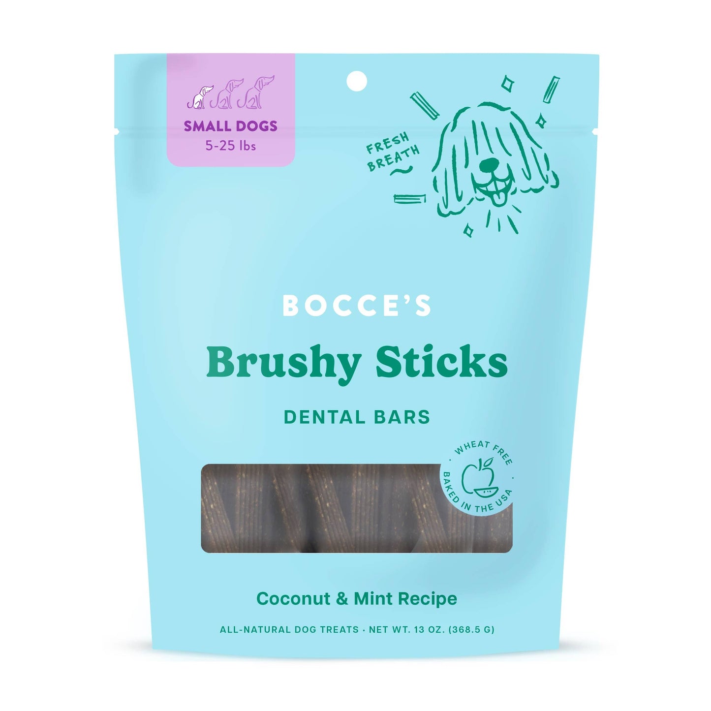 Bocce's Bakery Dailies Brushy Sticks Dog Dental Treats
