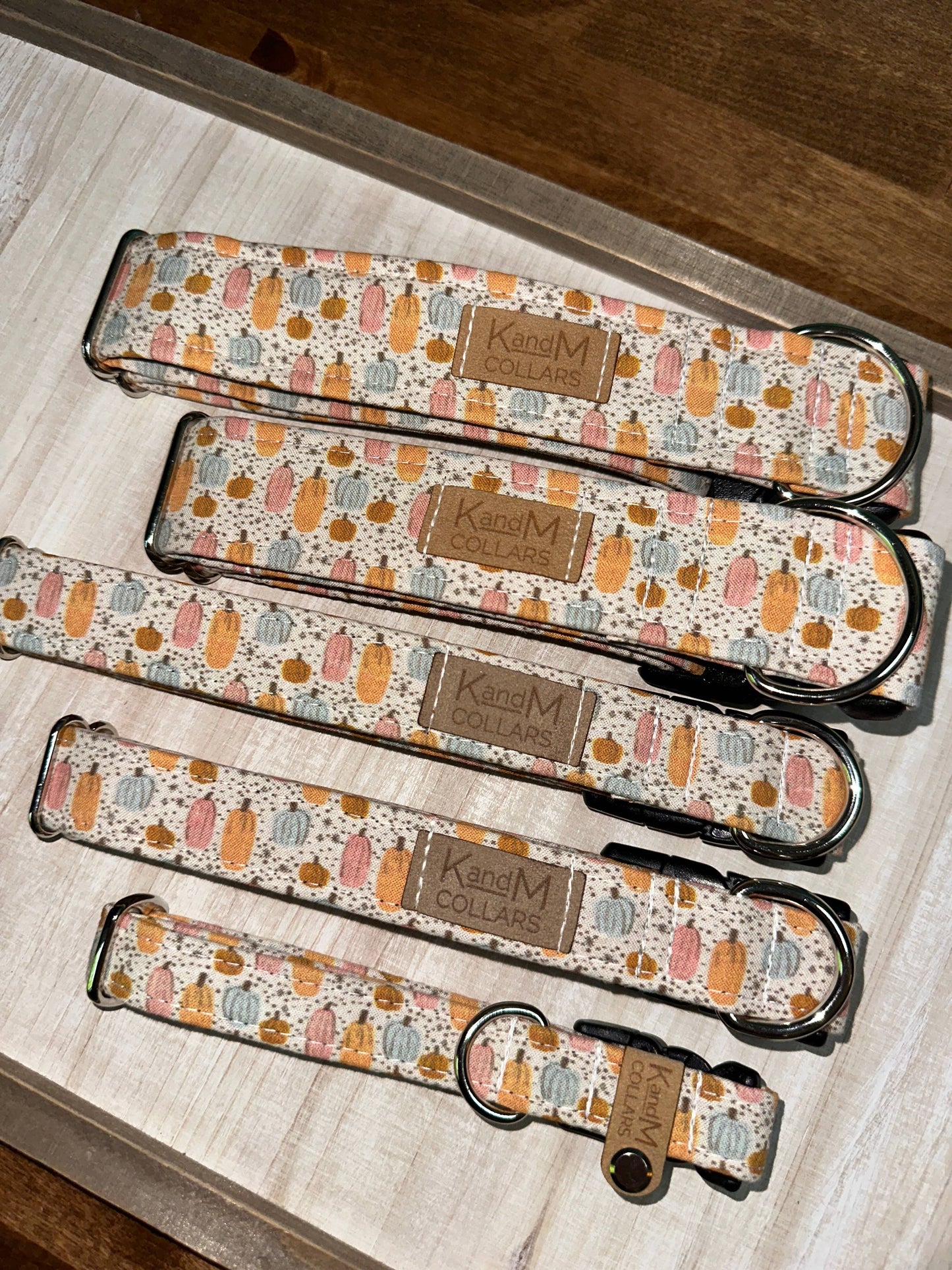 Mini Boho Pumpkins Dog Collar, K & M Collars, Fall,Halloween