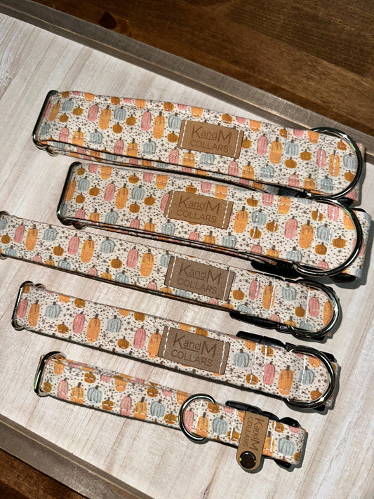 Mini Boho Pumpkins Dog Collar, K & M Collars, Fall,Halloween