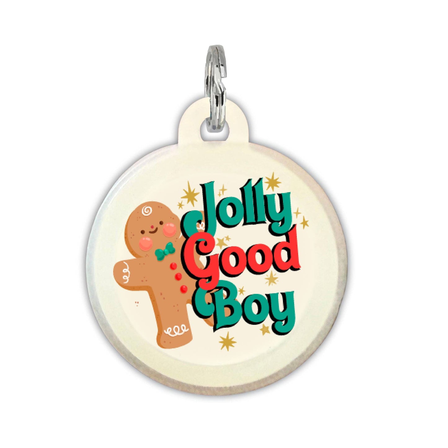 Holiday Dog Collar Charm - Jolly Good Boy