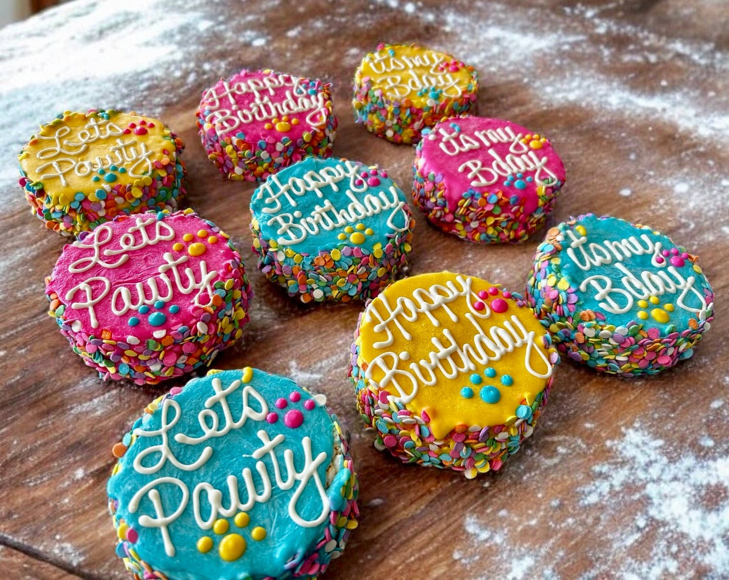 Colorful Confetti Doggie Cake Treat