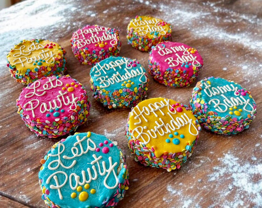 Colorful Confetti Doggie Cake Treat