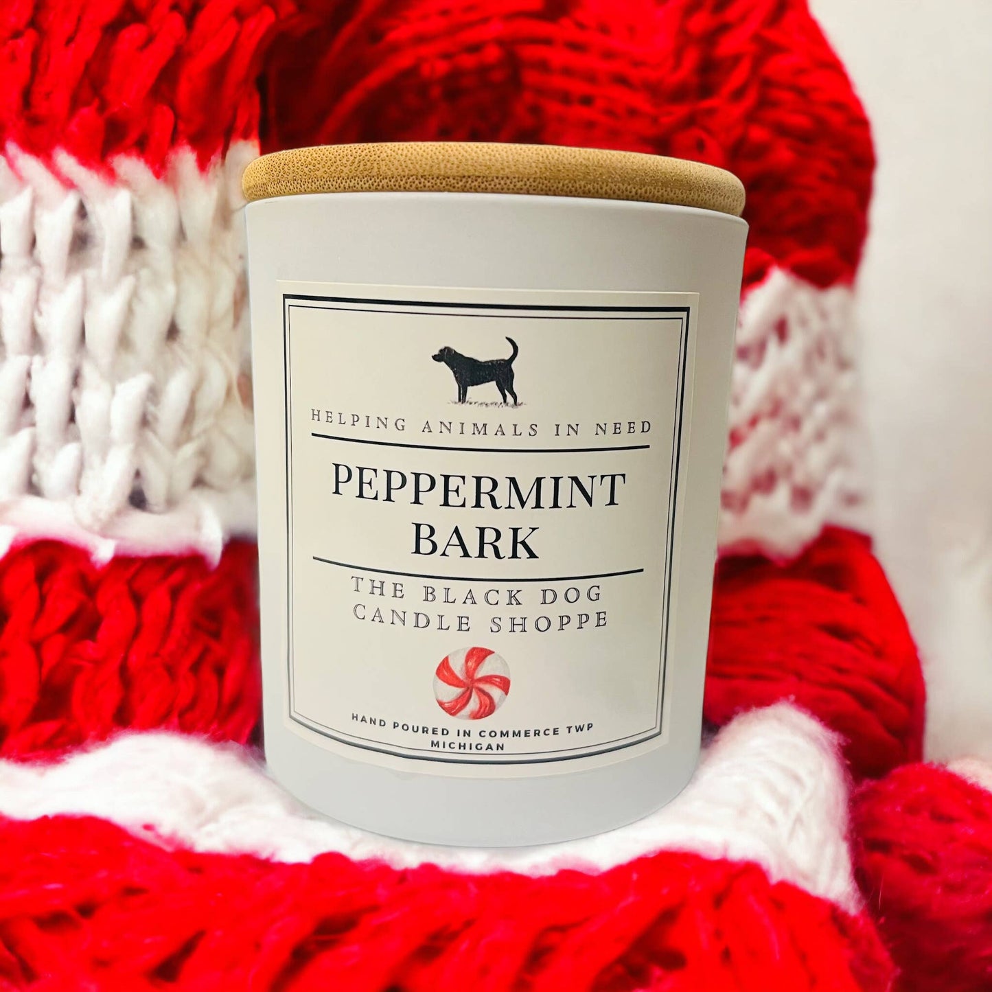 Christmas Candle - Peppermint Bark