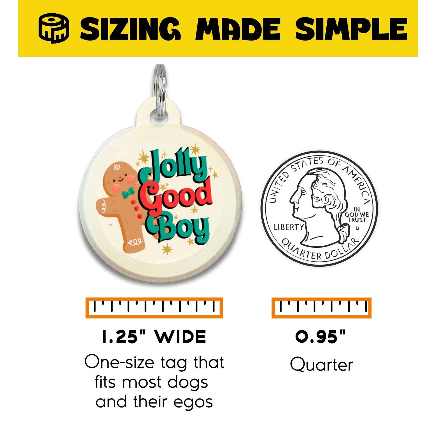 Holiday Dog Collar Charm - Jolly Good Boy