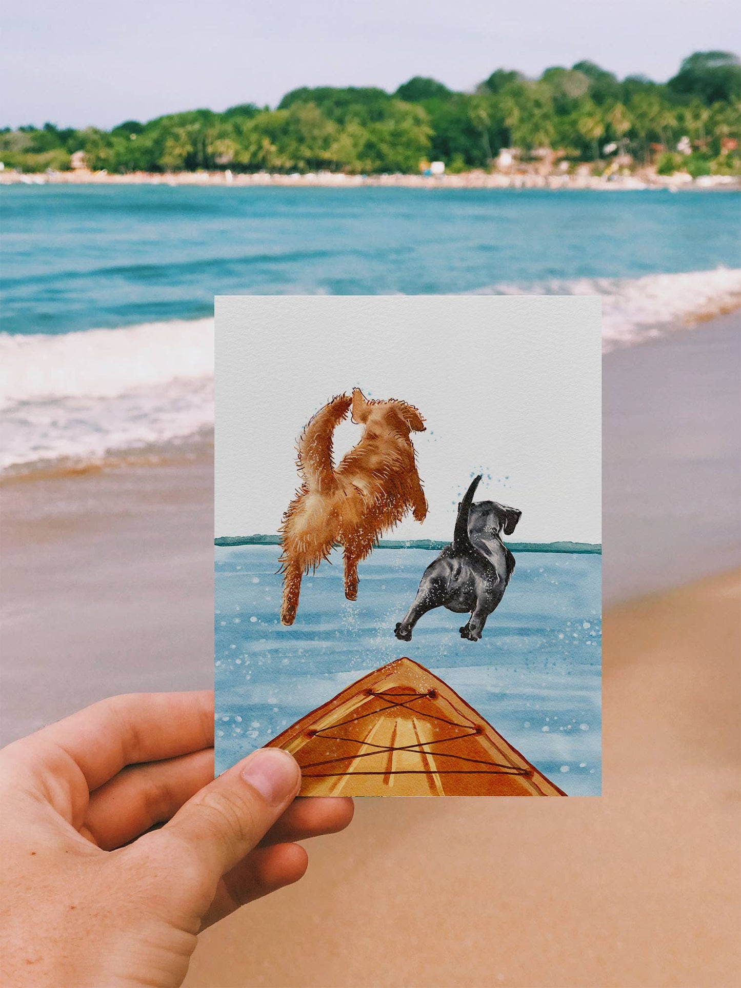 Jump Off Boat - Summer Birthday Card