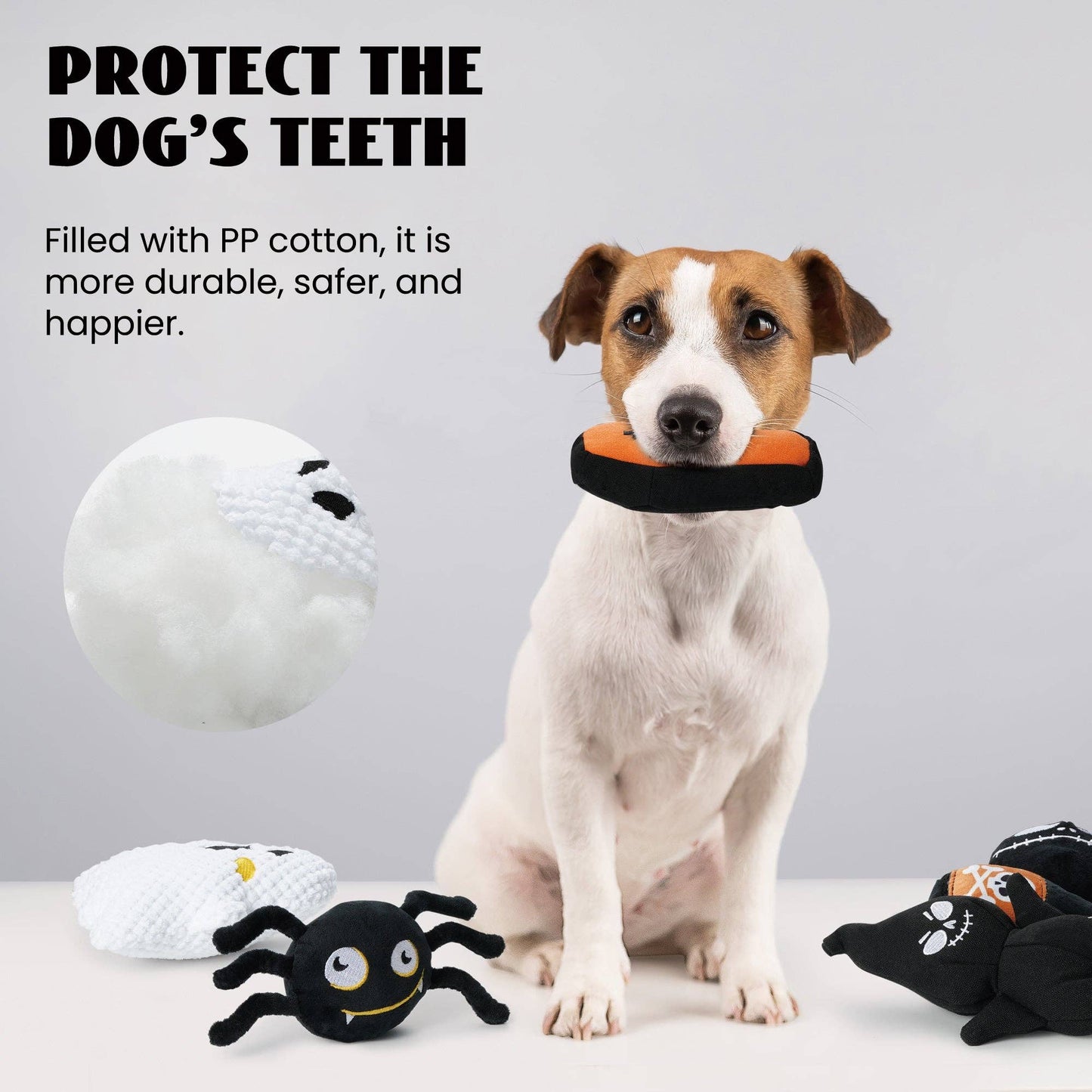 Nocciola 6 PCS Halloween Dog Squeaky Toys for Aggressive chewers