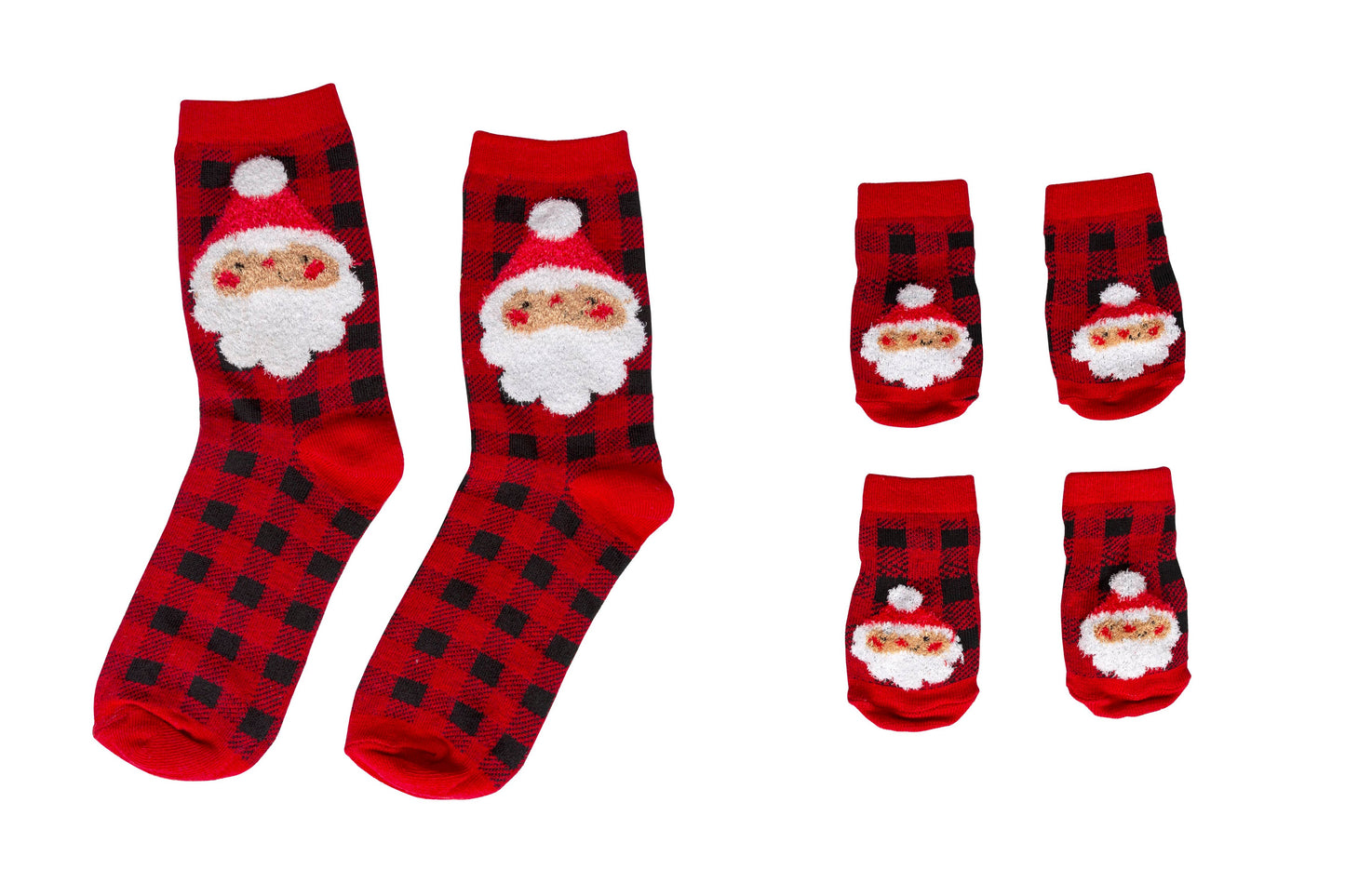 Santa Dog and Human Matching Christmas Sock Set