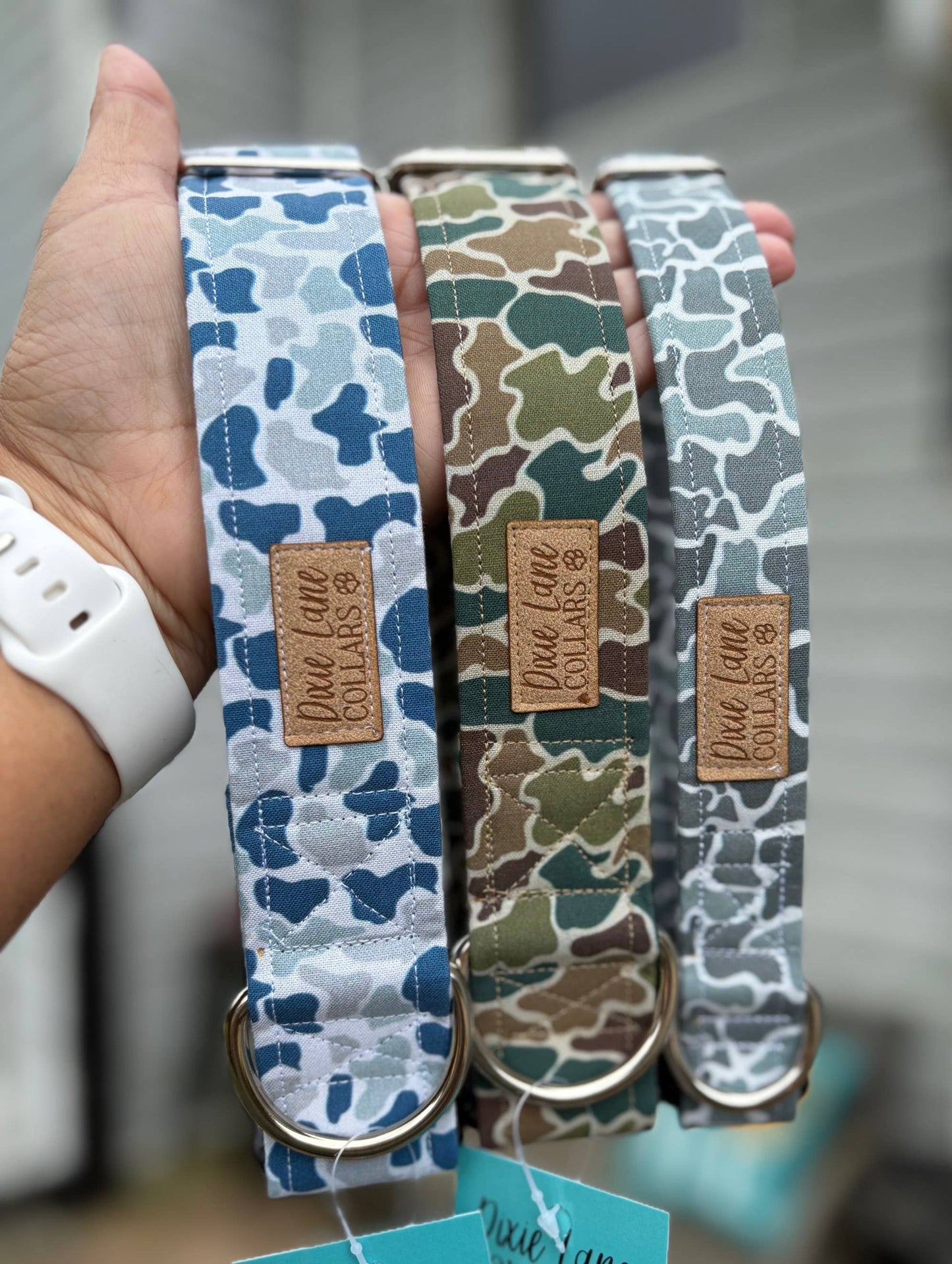 Camo Marsh Dog Collar, Gray Duck Camo, Camouflage