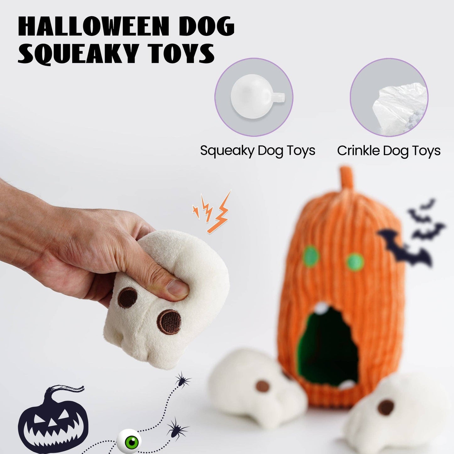 4 Piece Pumpkin & Skulls Puzzle Toys