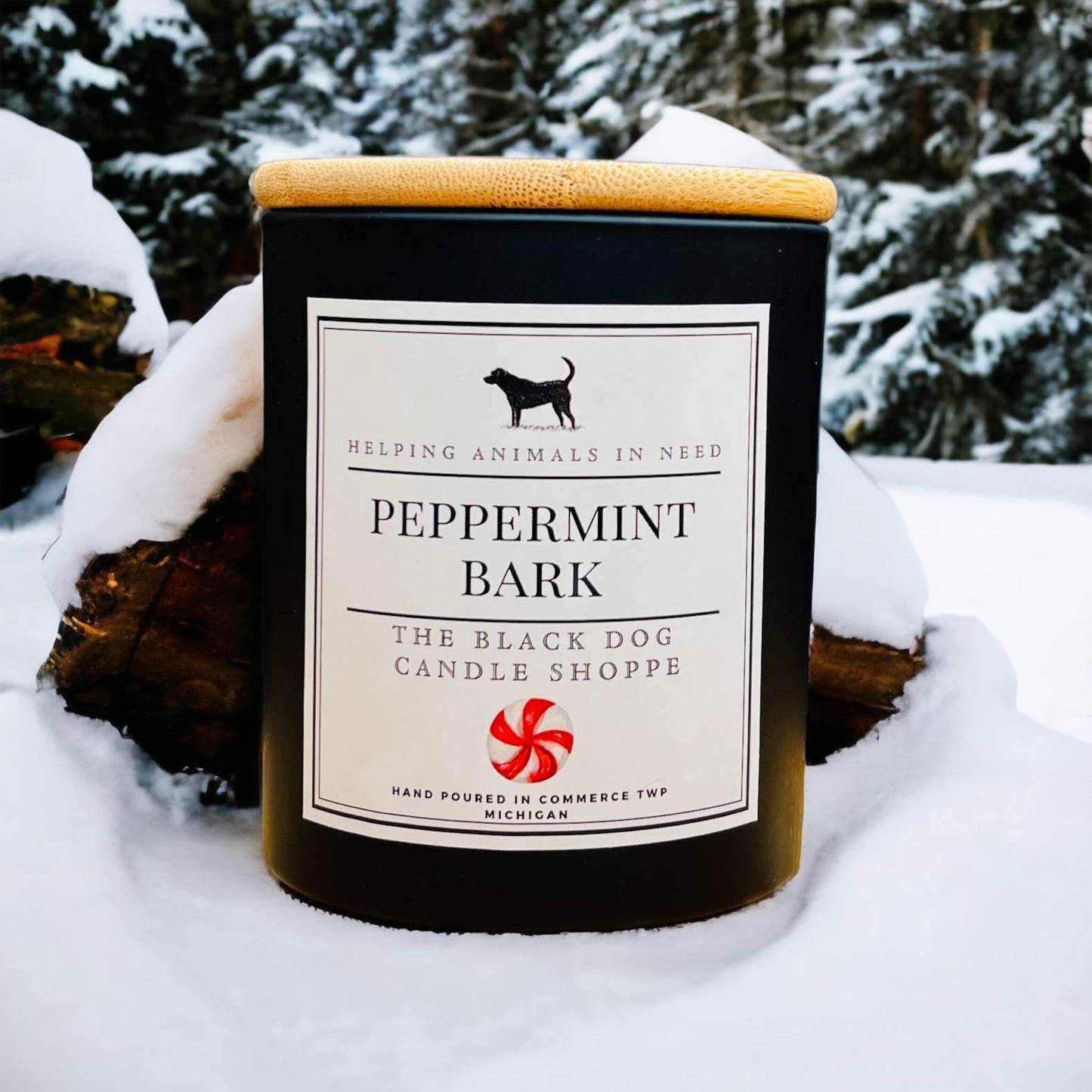 Christmas Candle - Peppermint Bark