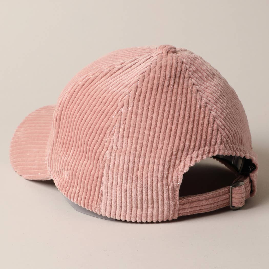 Dog Mom Chenille Patch Corduroy Baseball Cap