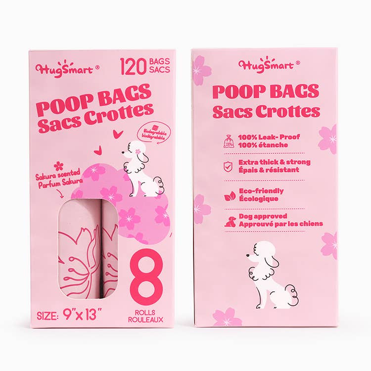 HugSmart Pet - Poop  Bag  | Sakura Poop Bags 8pack